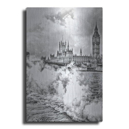 Luxe Metal Art 'London The Big Smoke' by Mark A Paulda, Metal Wall Art