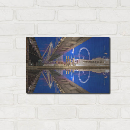 Luxe Metal Art 'Under The Jubilee Bridge' by Mark A Paulda, Metal Wall Art,16x12