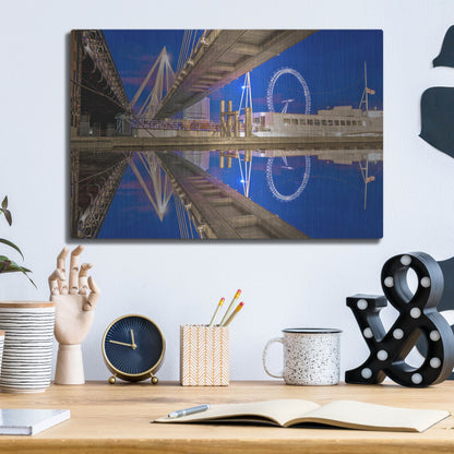 Luxe Metal Art 'Under The Jubilee Bridge' by Mark A Paulda, Metal Wall Art,16x12