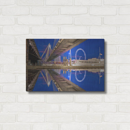 Luxe Metal Art 'Under The Jubilee Bridge' by Mark A Paulda, Metal Wall Art,24x16