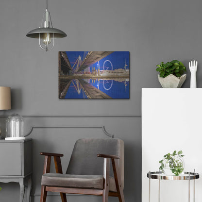 Luxe Metal Art 'Under The Jubilee Bridge' by Mark A Paulda, Metal Wall Art,24x16