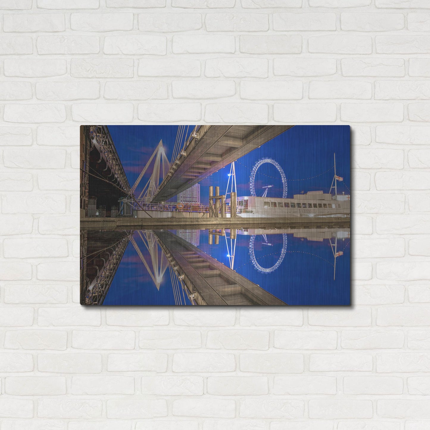 Luxe Metal Art 'Under The Jubilee Bridge' by Mark A Paulda, Metal Wall Art,36x24