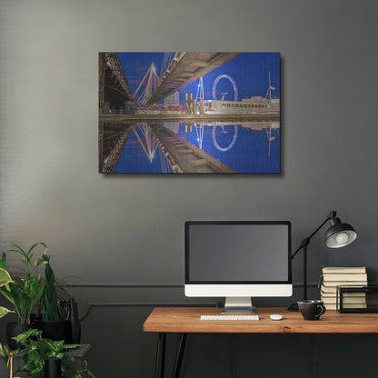Luxe Metal Art 'Under The Jubilee Bridge' by Mark A Paulda, Metal Wall Art,36x24