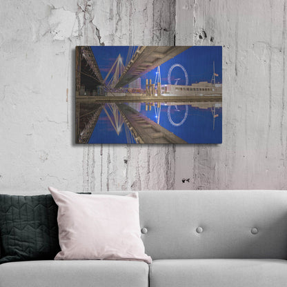 Luxe Metal Art 'Under The Jubilee Bridge' by Mark A Paulda, Metal Wall Art,36x24