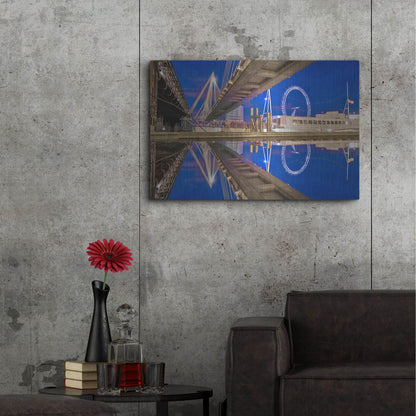 Luxe Metal Art 'Under The Jubilee Bridge' by Mark A Paulda, Metal Wall Art,36x24