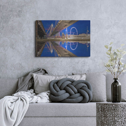 Luxe Metal Art 'Under The Jubilee Bridge' by Mark A Paulda, Metal Wall Art,36x24