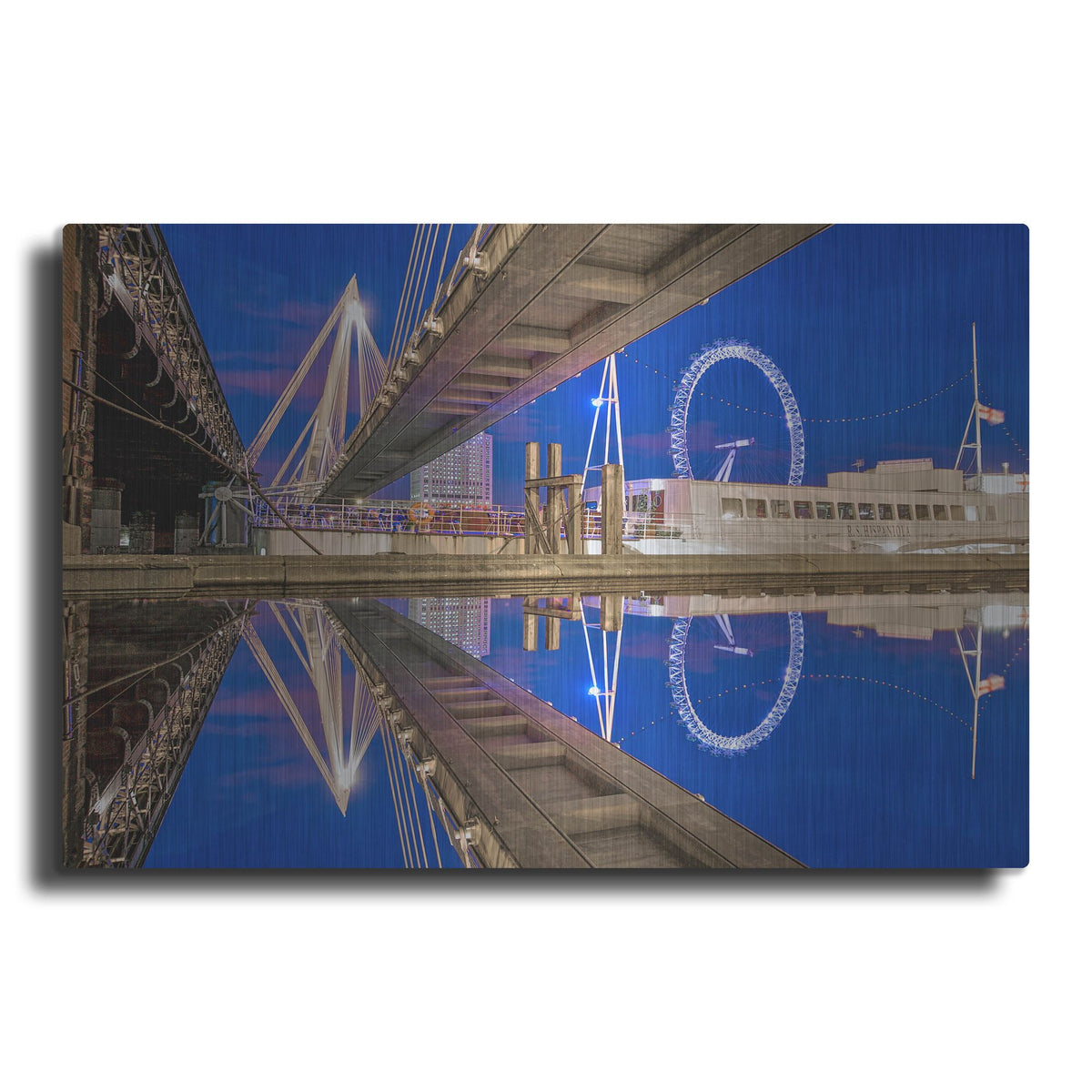 Luxe Metal Art 'Under The Jubilee Bridge' by Mark A Paulda, Metal Wall Art