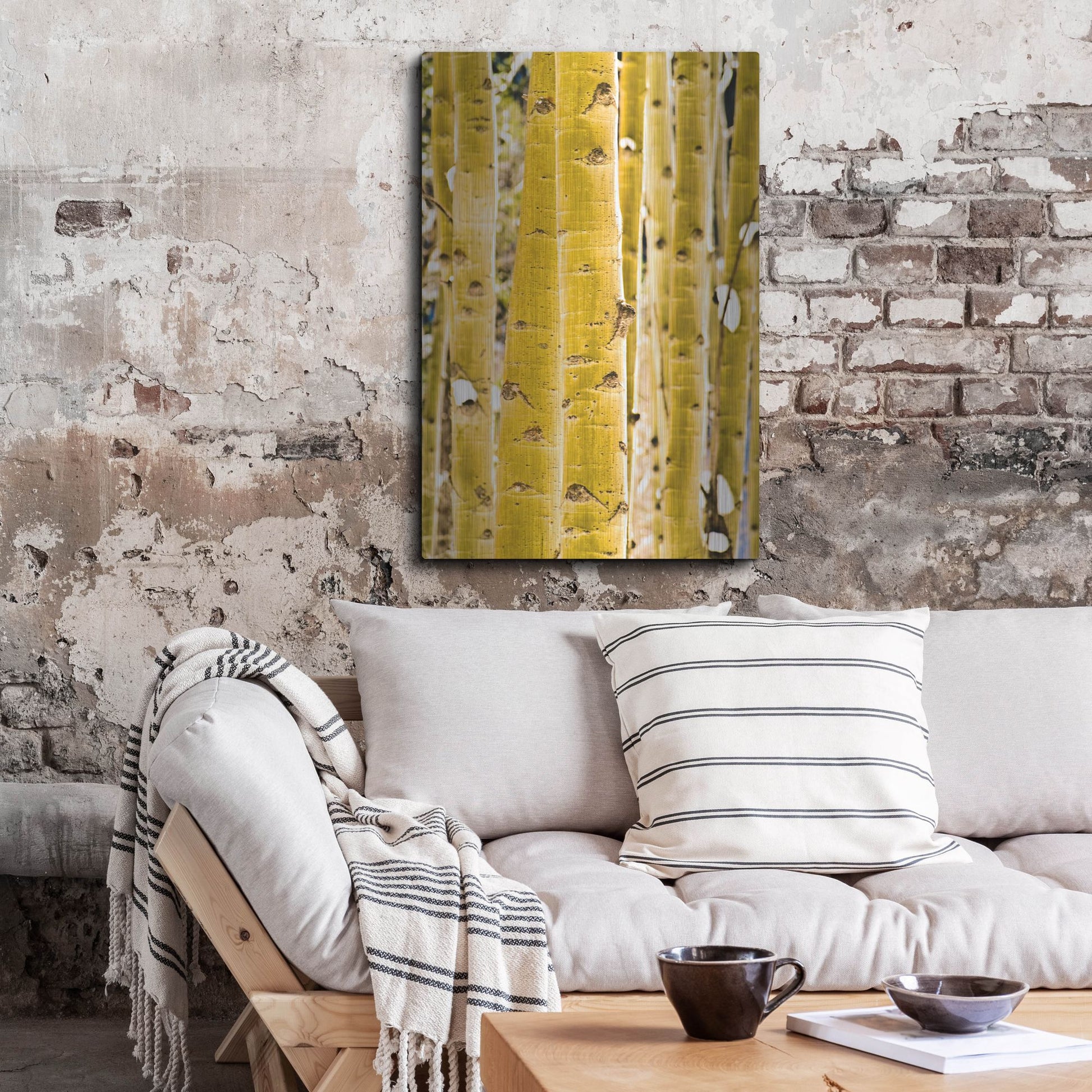 Luxe Metal Art 'Aspen Trunks' by Mark A Paulda, Metal Wall Art,24x36