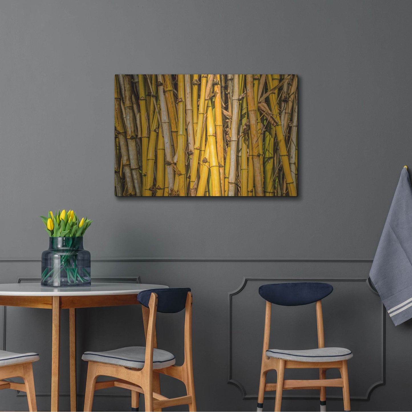 Luxe Metal Art 'Bamboo' by Mark A Paulda, Metal Wall Art,36x24