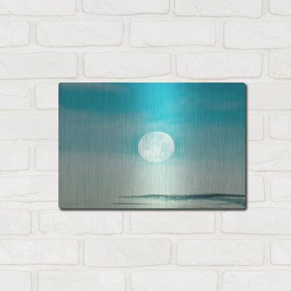 Luxe Metal Art 'Blue Moon' by Mark A Paulda, Metal Wall Art,16x12