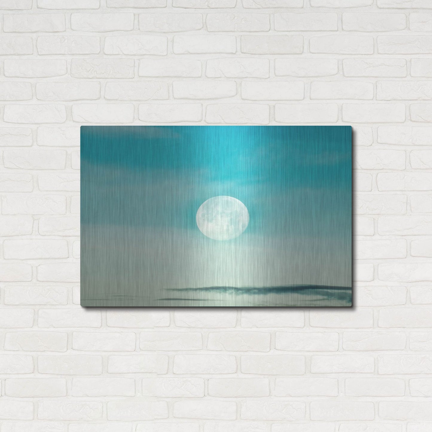 Luxe Metal Art 'Blue Moon' by Mark A Paulda, Metal Wall Art,36x24