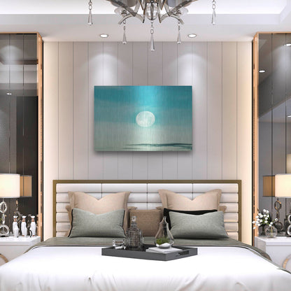 Luxe Metal Art 'Blue Moon' by Mark A Paulda, Metal Wall Art,36x24