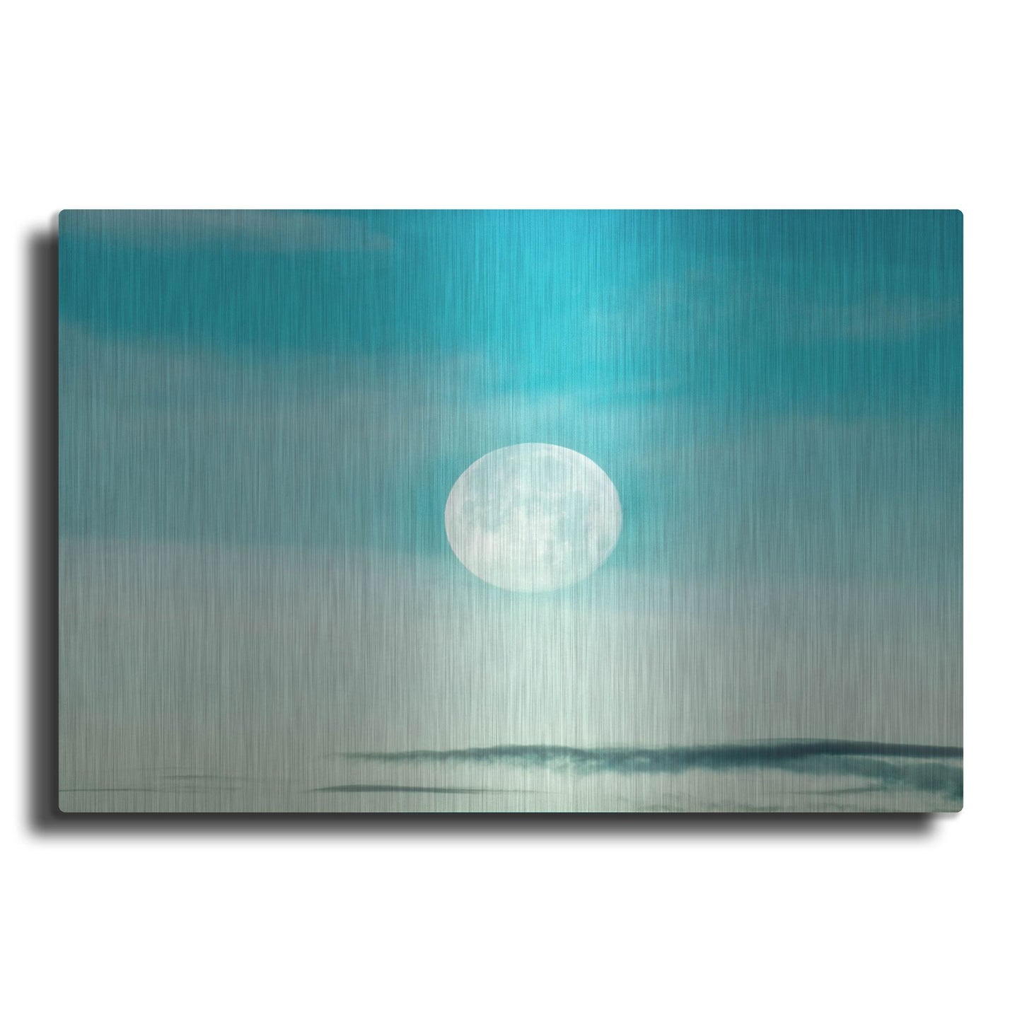 Luxe Metal Art 'Blue Moon' by Mark A Paulda, Metal Wall Art
