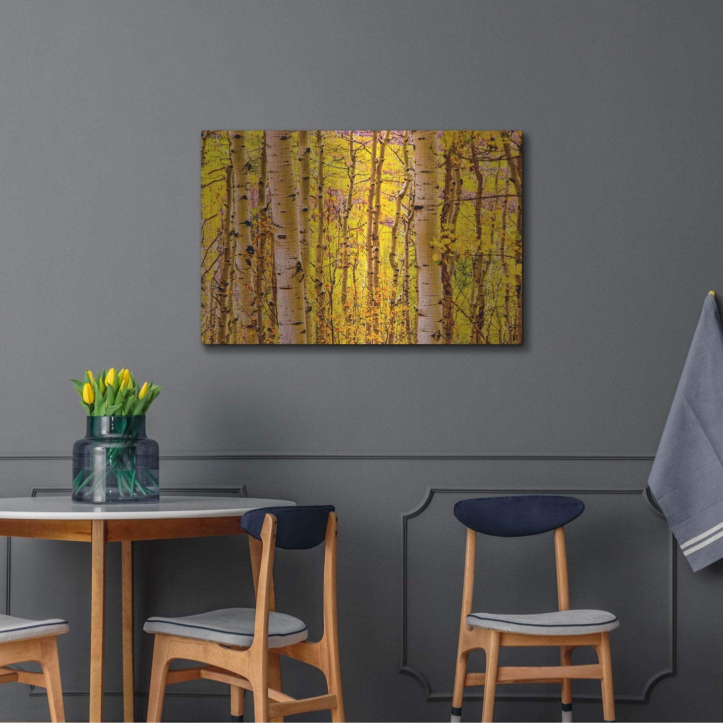 Luxe Metal Art 'Aspen Autumn' by Mark A Paulda, Metal Wall Art,36x24