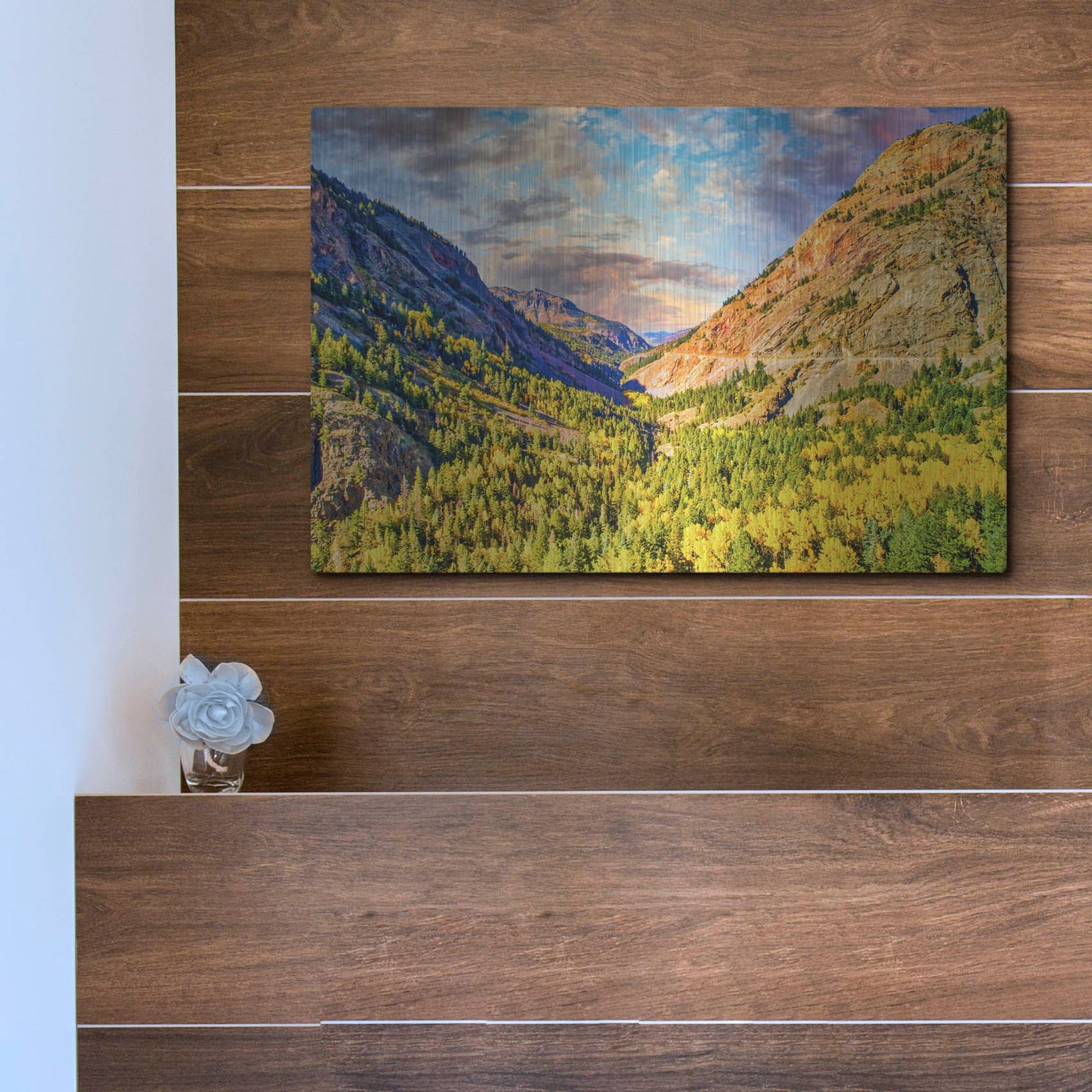 Luxe Metal Art 'Million Dollar View' by Mark A Paulda, Metal Wall Art,16x12