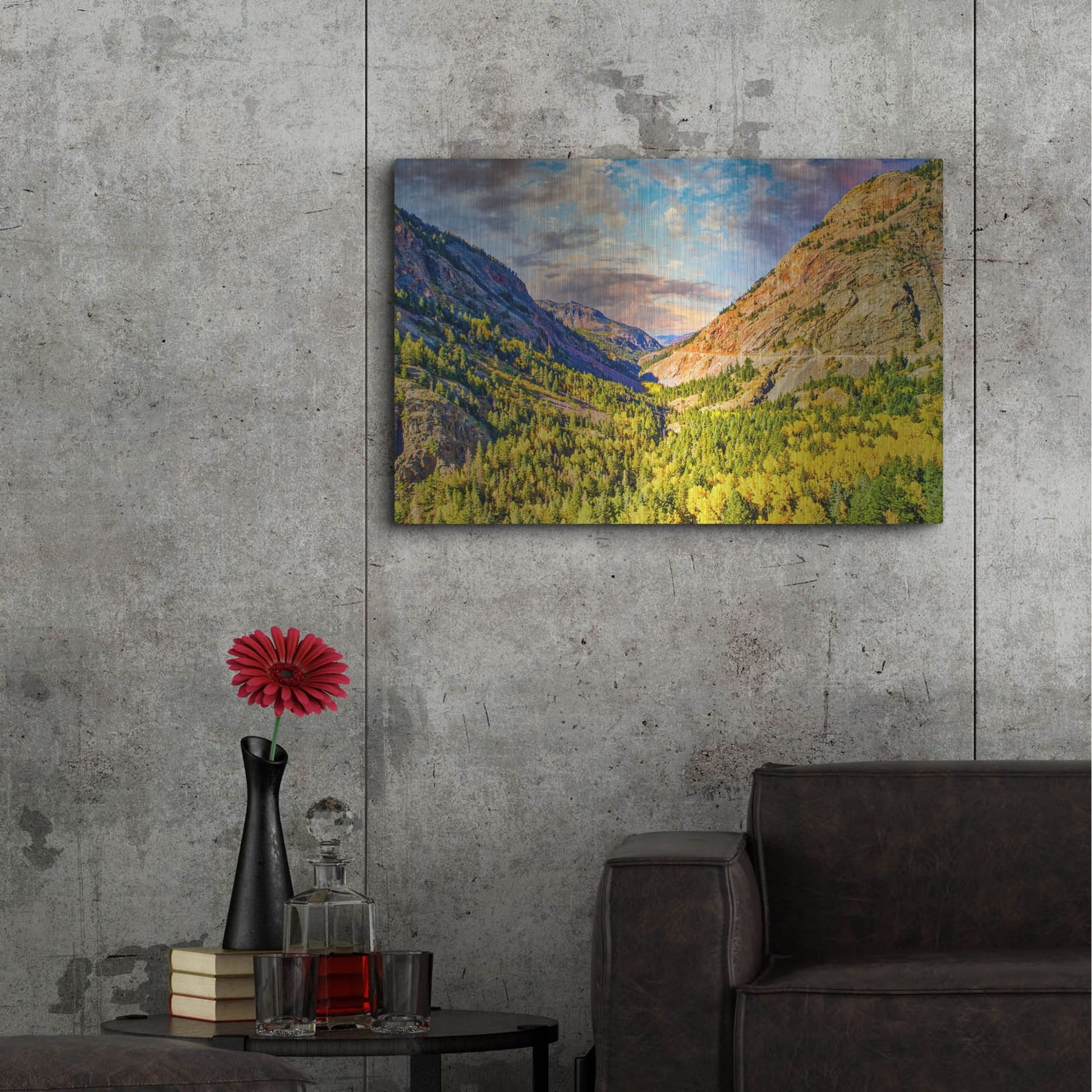 Luxe Metal Art 'Million Dollar View' by Mark A Paulda, Metal Wall Art,36x24