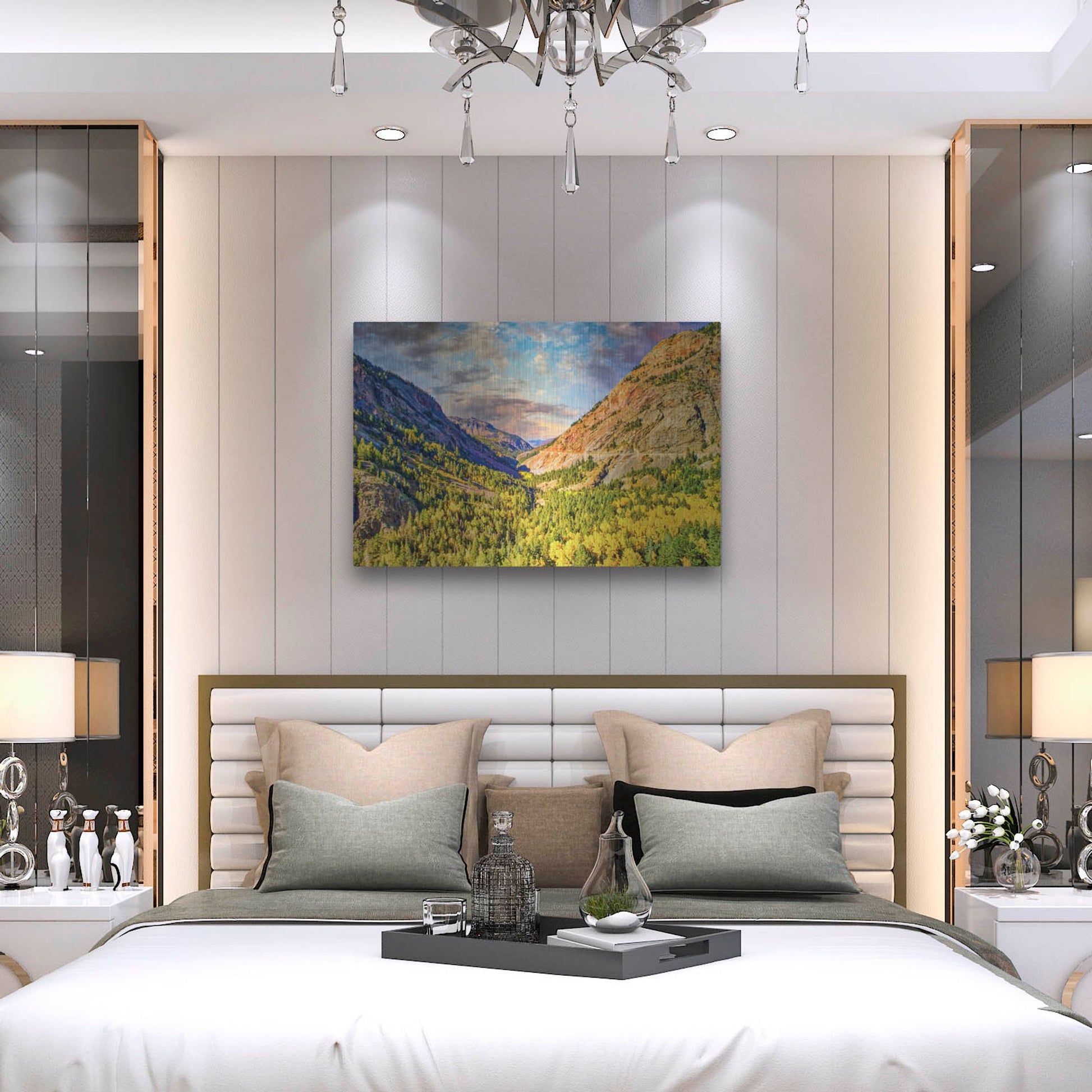 Luxe Metal Art 'Million Dollar View' by Mark A Paulda, Metal Wall Art,36x24