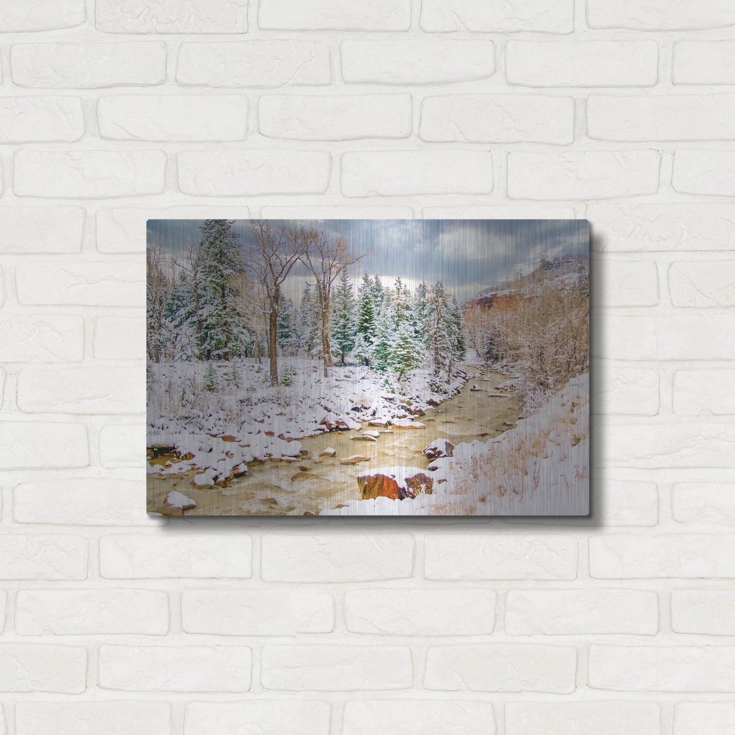 Luxe Metal Art 'Uncompahgre Snow' by Mark A Paulda, Metal Wall Art,24x16