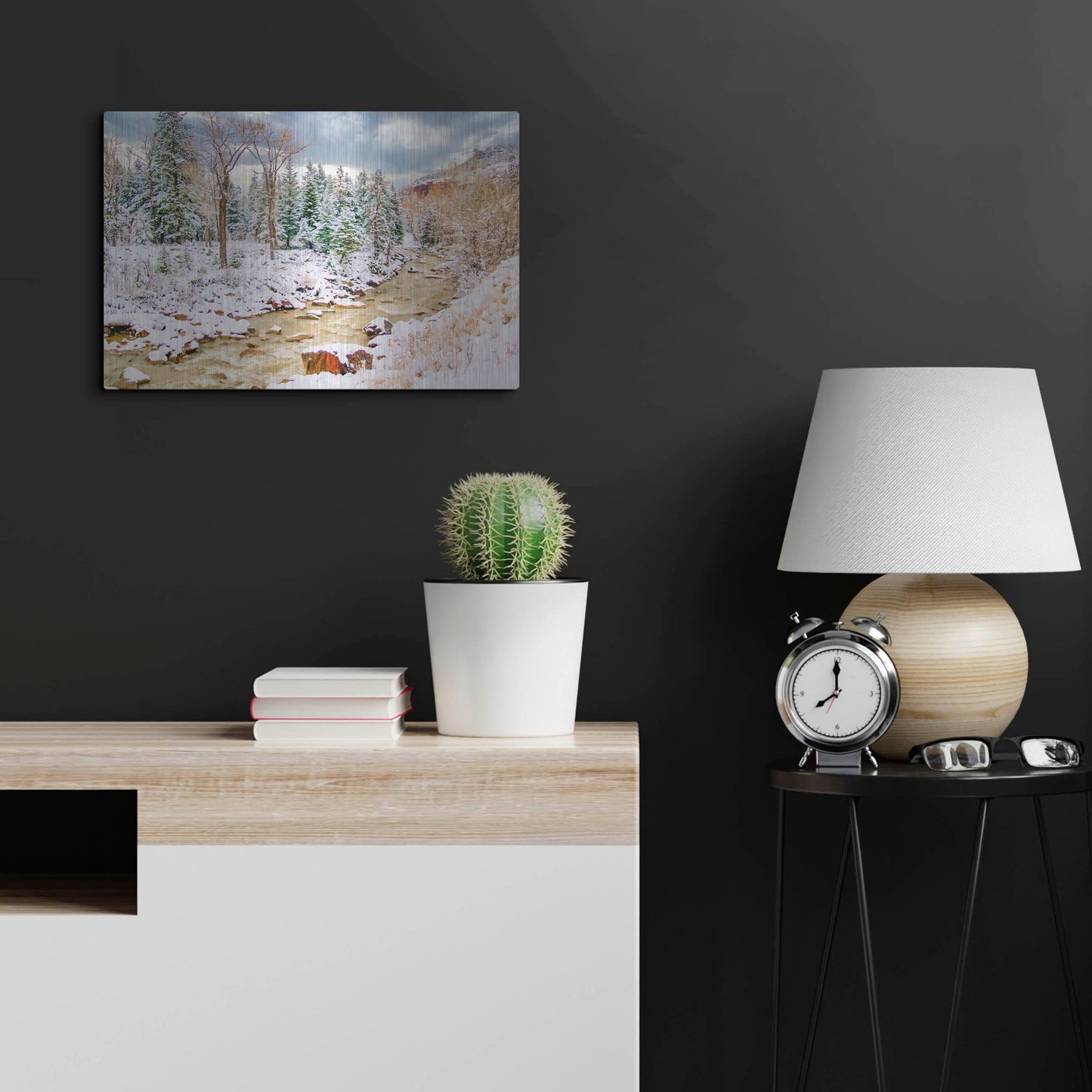 Luxe Metal Art 'Uncompahgre Snow' by Mark A Paulda, Metal Wall Art,24x16