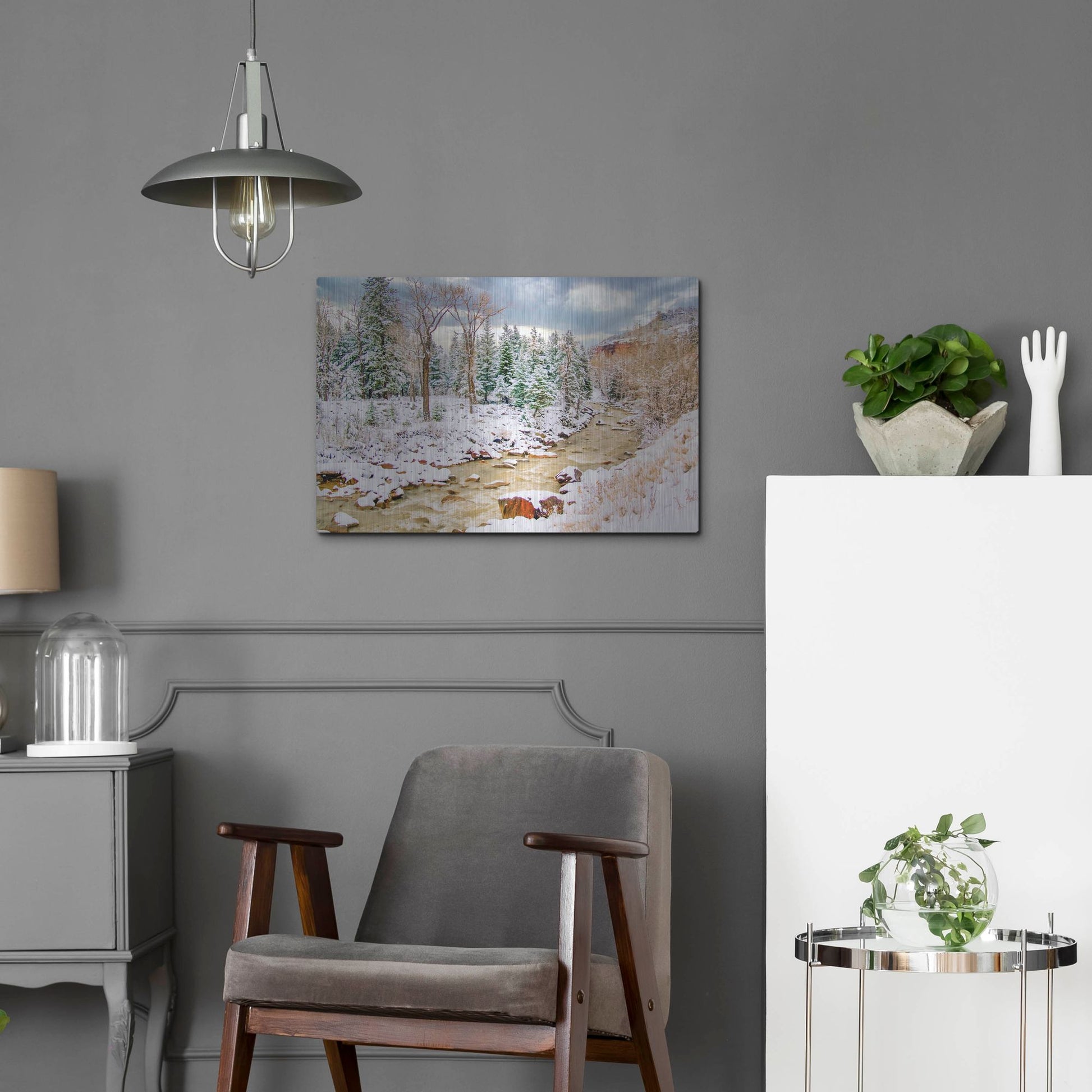 Luxe Metal Art 'Uncompahgre Snow' by Mark A Paulda, Metal Wall Art,24x16