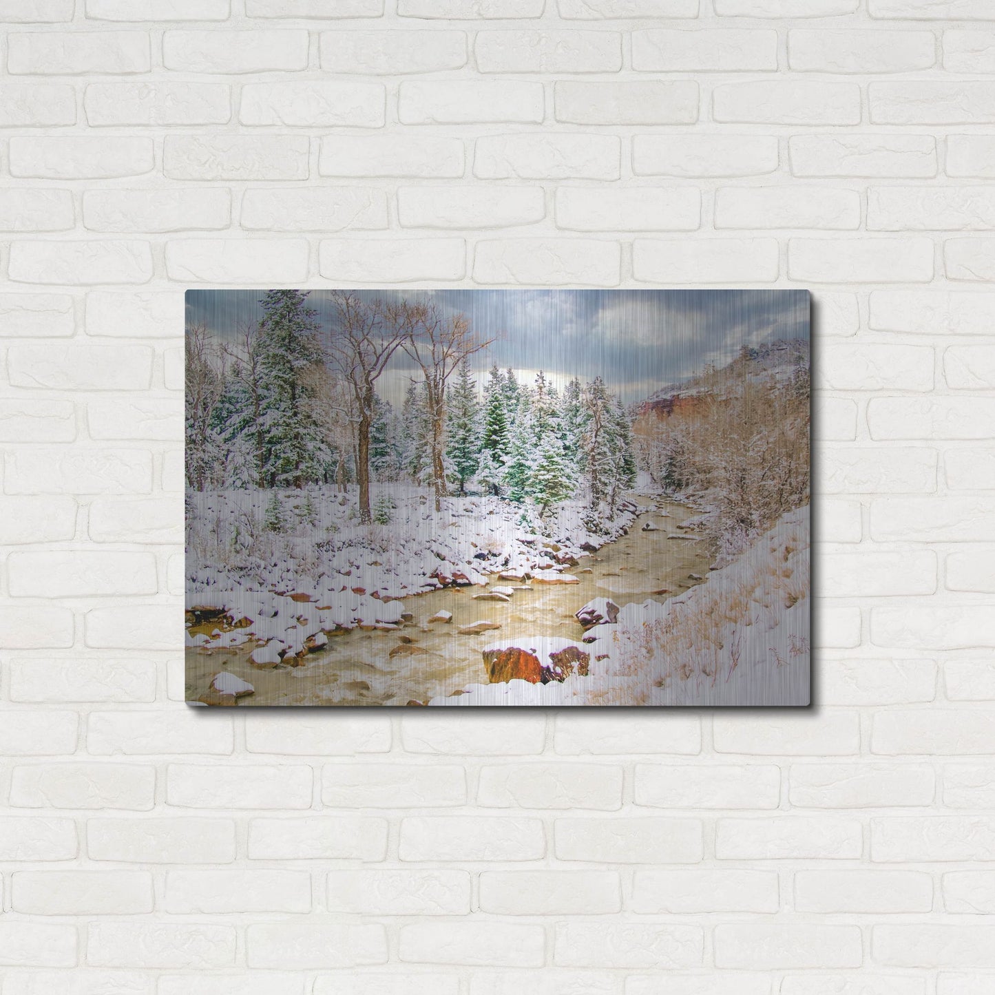 Luxe Metal Art 'Uncompahgre Snow' by Mark A Paulda, Metal Wall Art,36x24