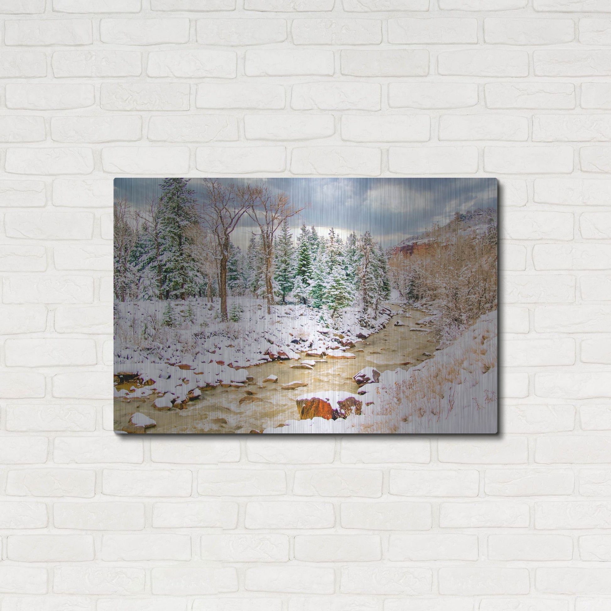 Luxe Metal Art 'Uncompahgre Snow' by Mark A Paulda, Metal Wall Art,36x24