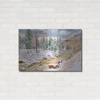 Luxe Metal Art 'Uncompahgre Snow' by Mark A Paulda, Metal Wall Art,36x24