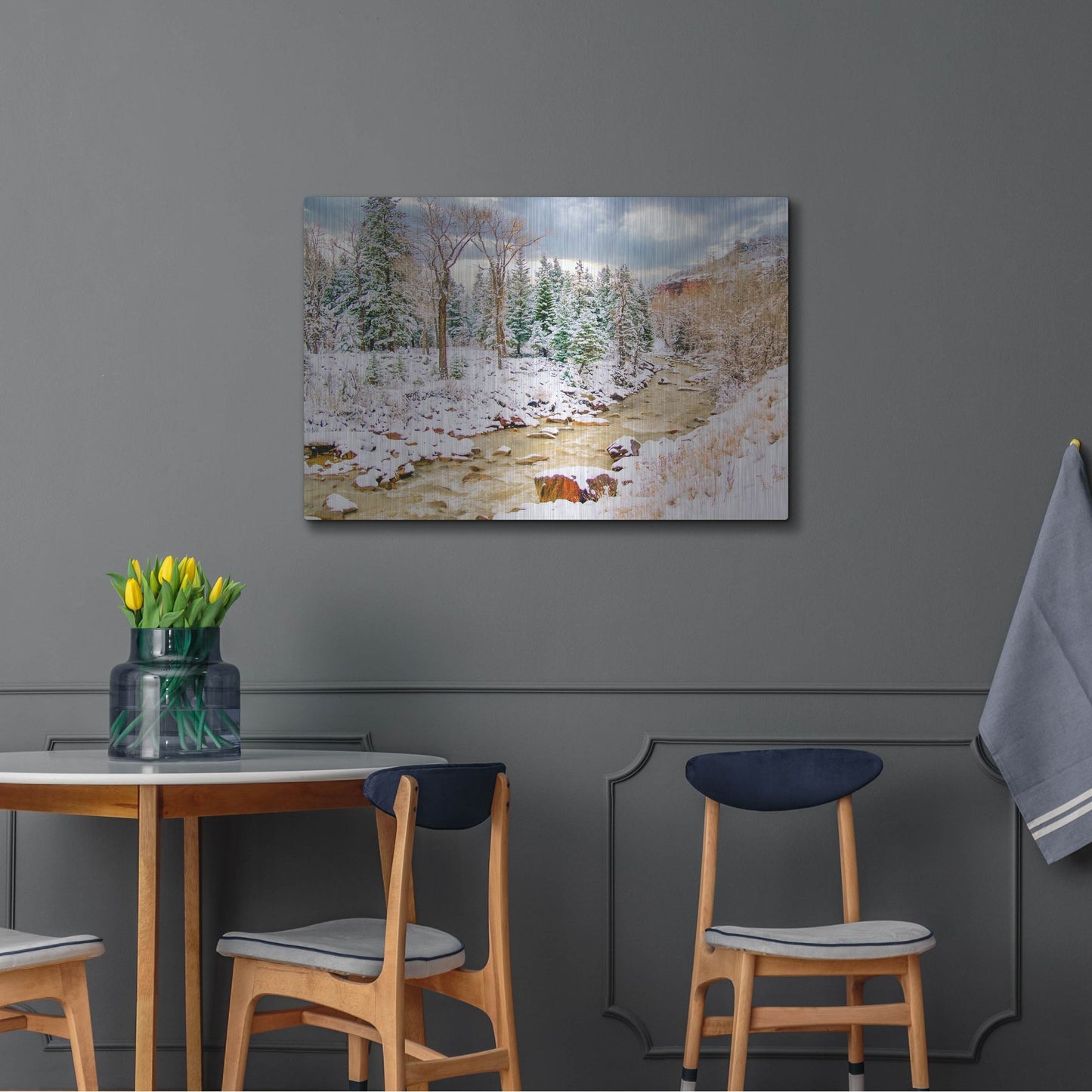 Luxe Metal Art 'Uncompahgre Snow' by Mark A Paulda, Metal Wall Art,36x24