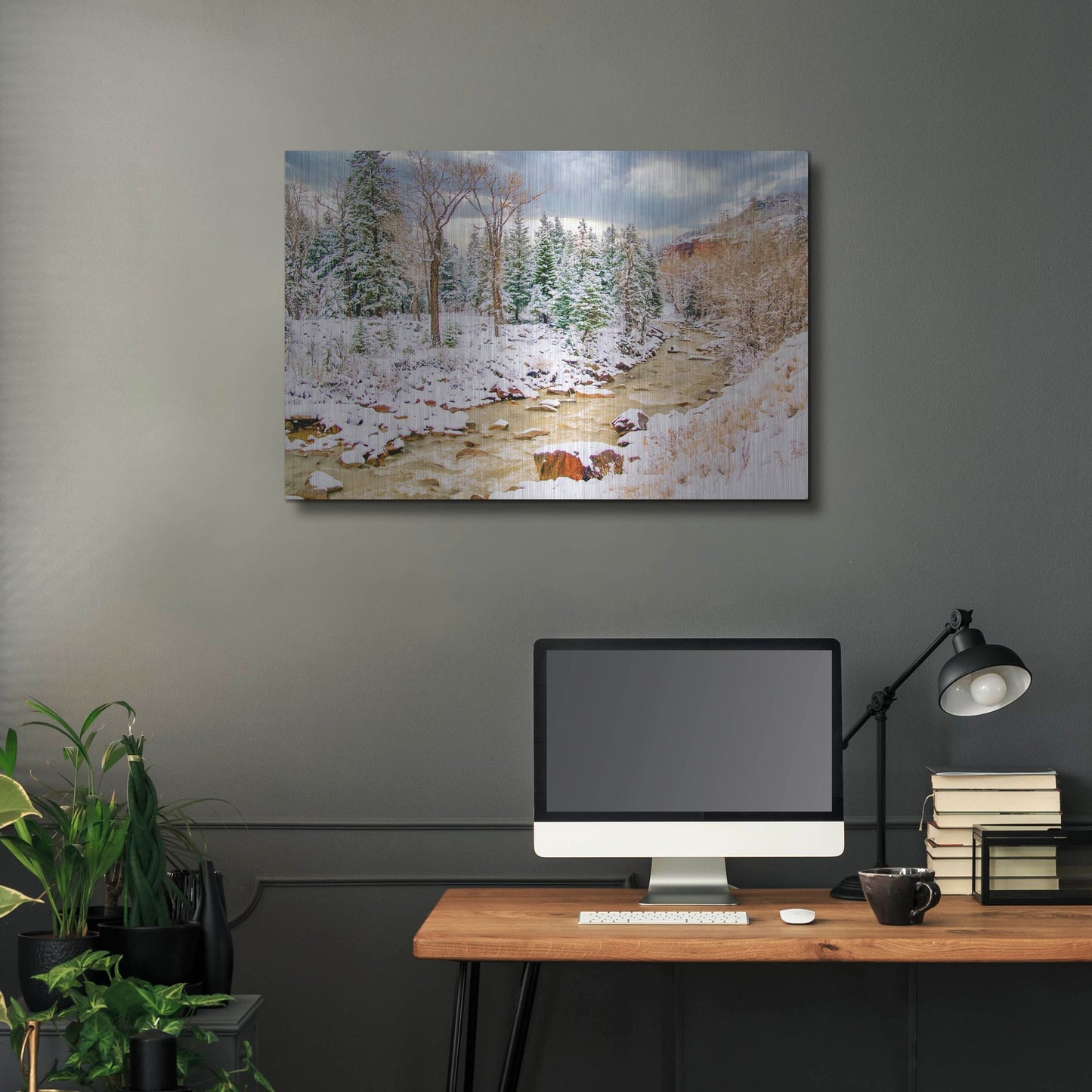 Luxe Metal Art 'Uncompahgre Snow' by Mark A Paulda, Metal Wall Art,36x24