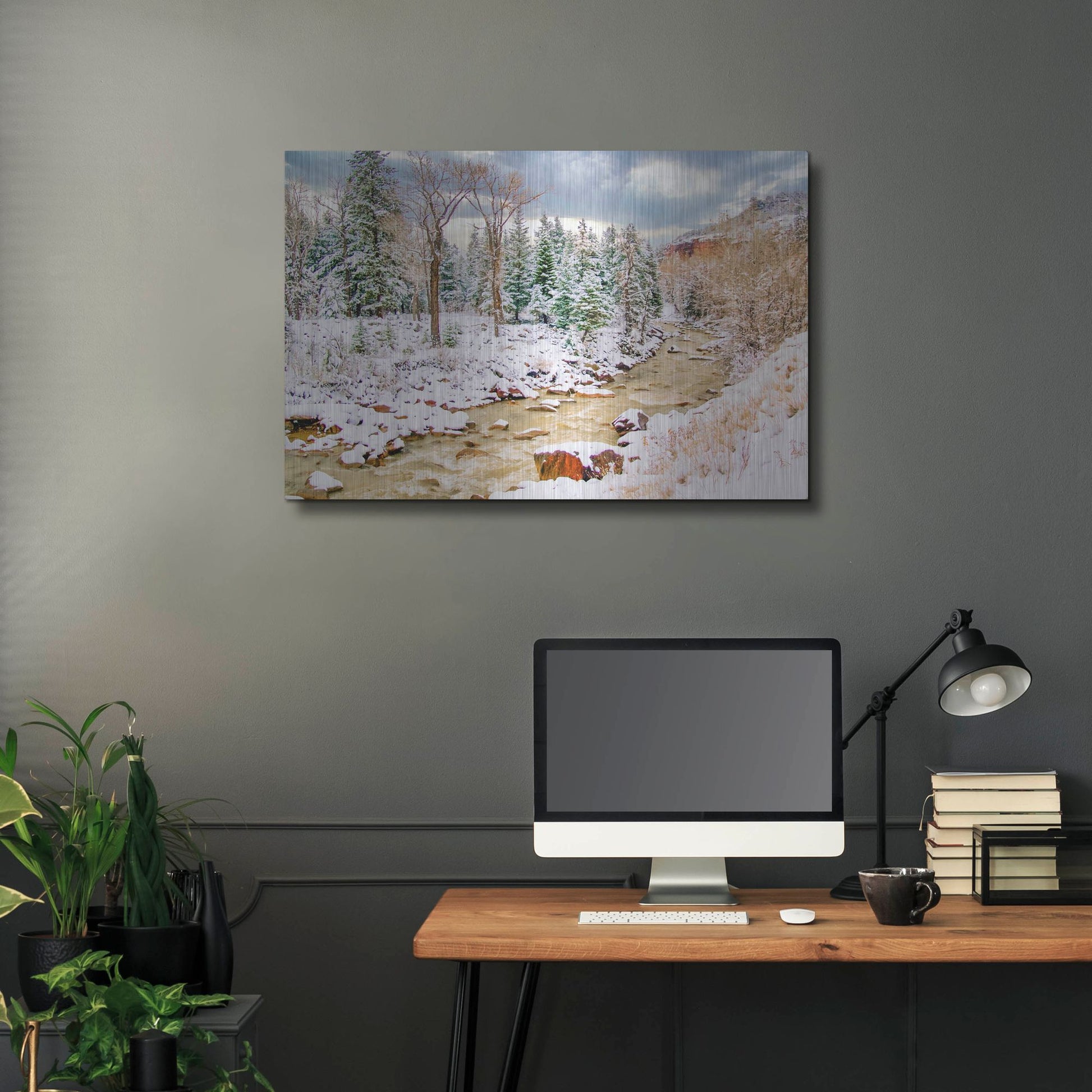 Luxe Metal Art 'Uncompahgre Snow' by Mark A Paulda, Metal Wall Art,36x24