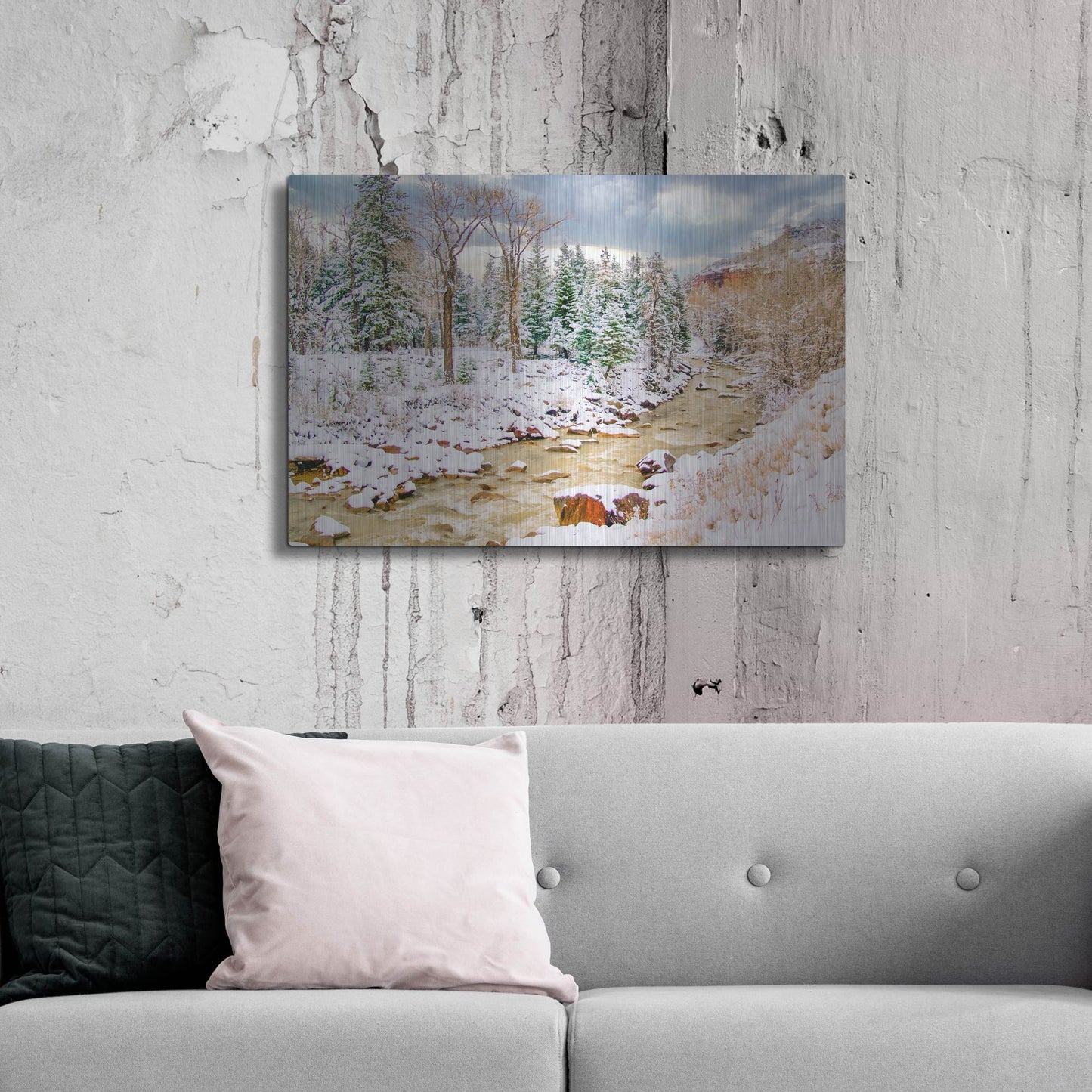 Luxe Metal Art 'Uncompahgre Snow' by Mark A Paulda, Metal Wall Art,36x24