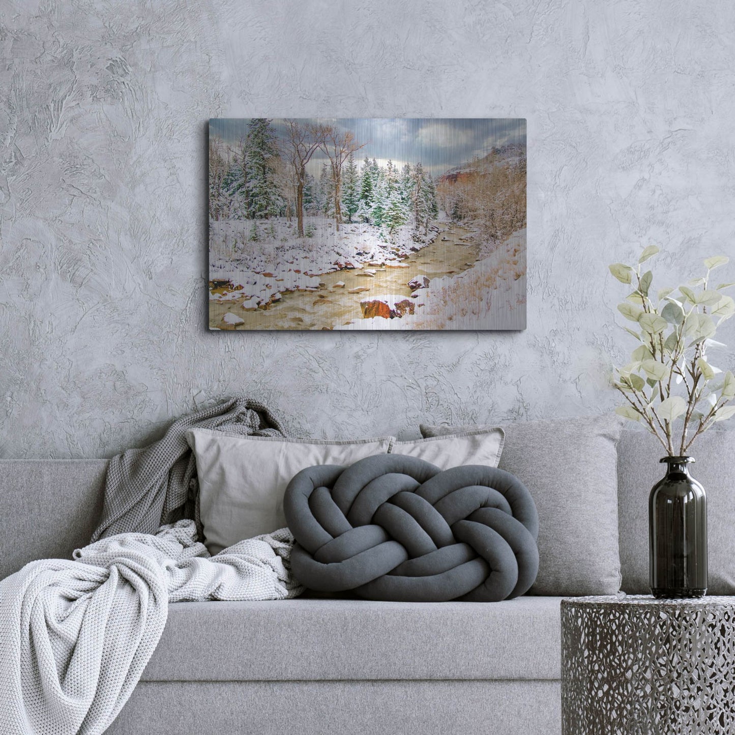 Luxe Metal Art 'Uncompahgre Snow' by Mark A Paulda, Metal Wall Art,36x24