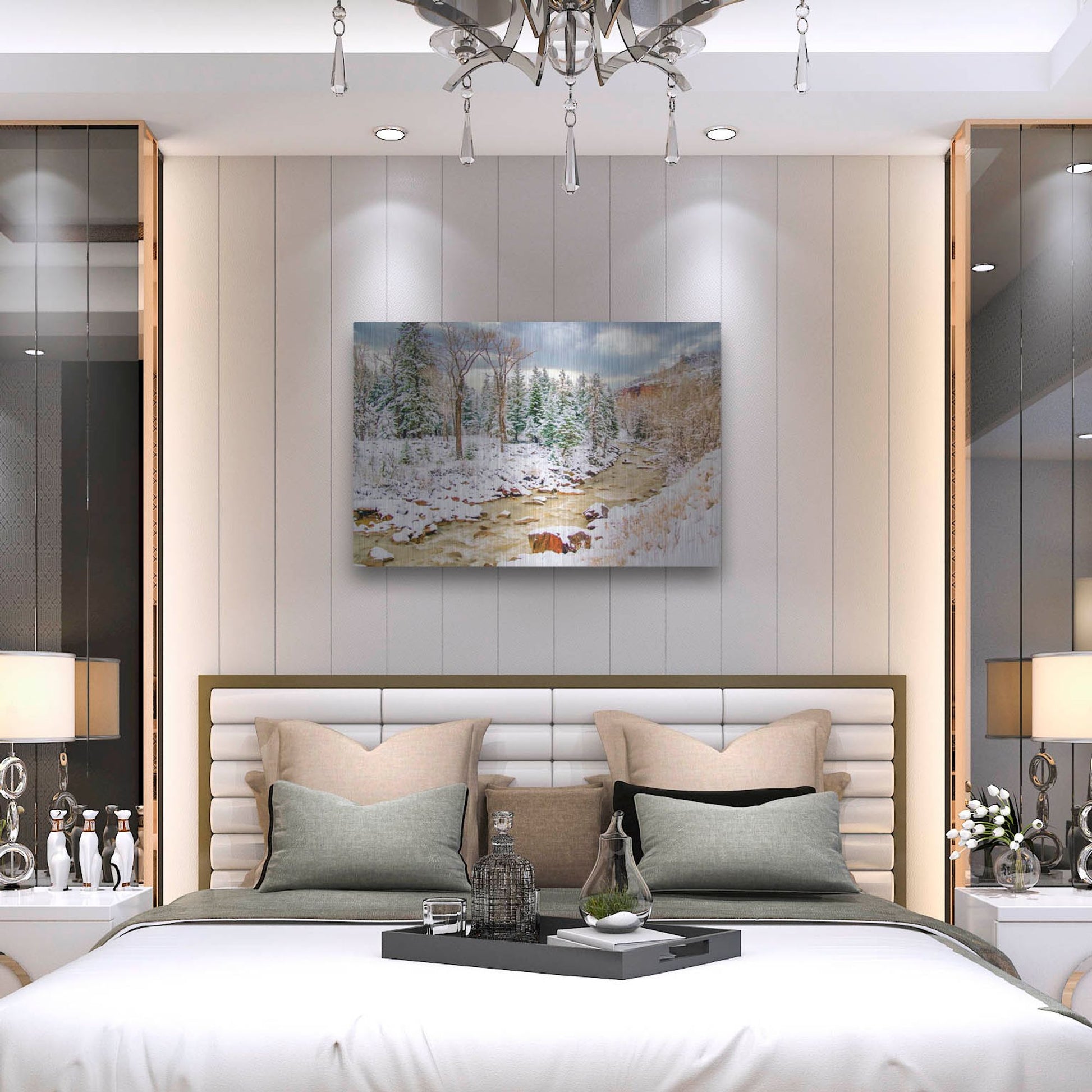 Luxe Metal Art 'Uncompahgre Snow' by Mark A Paulda, Metal Wall Art,36x24
