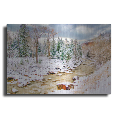 Luxe Metal Art 'Uncompahgre Snow' by Mark A Paulda, Metal Wall Art