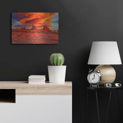 Luxe Metal Art 'Arches National Park Sunset' by Mark A Paulda, Metal Wall Art,24x16