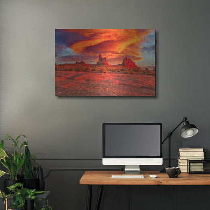 Luxe Metal Art 'Arches National Park Sunset' by Mark A Paulda, Metal Wall Art,36x24