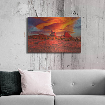 Luxe Metal Art 'Arches National Park Sunset' by Mark A Paulda, Metal Wall Art,36x24