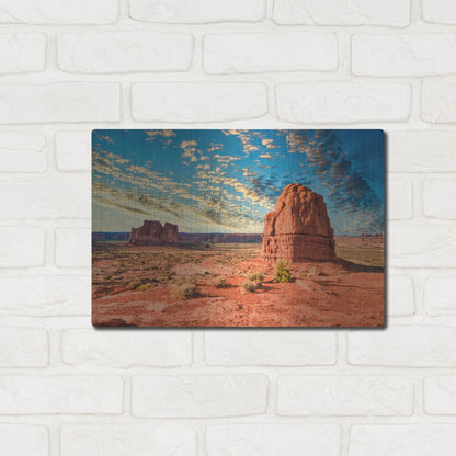 Luxe Metal Art 'Natural Stone Sculpture' by Mark A Paulda, Metal Wall Art,16x12