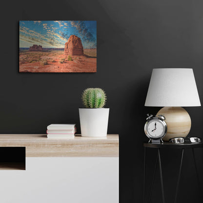 Luxe Metal Art 'Natural Stone Sculpture' by Mark A Paulda, Metal Wall Art,24x16