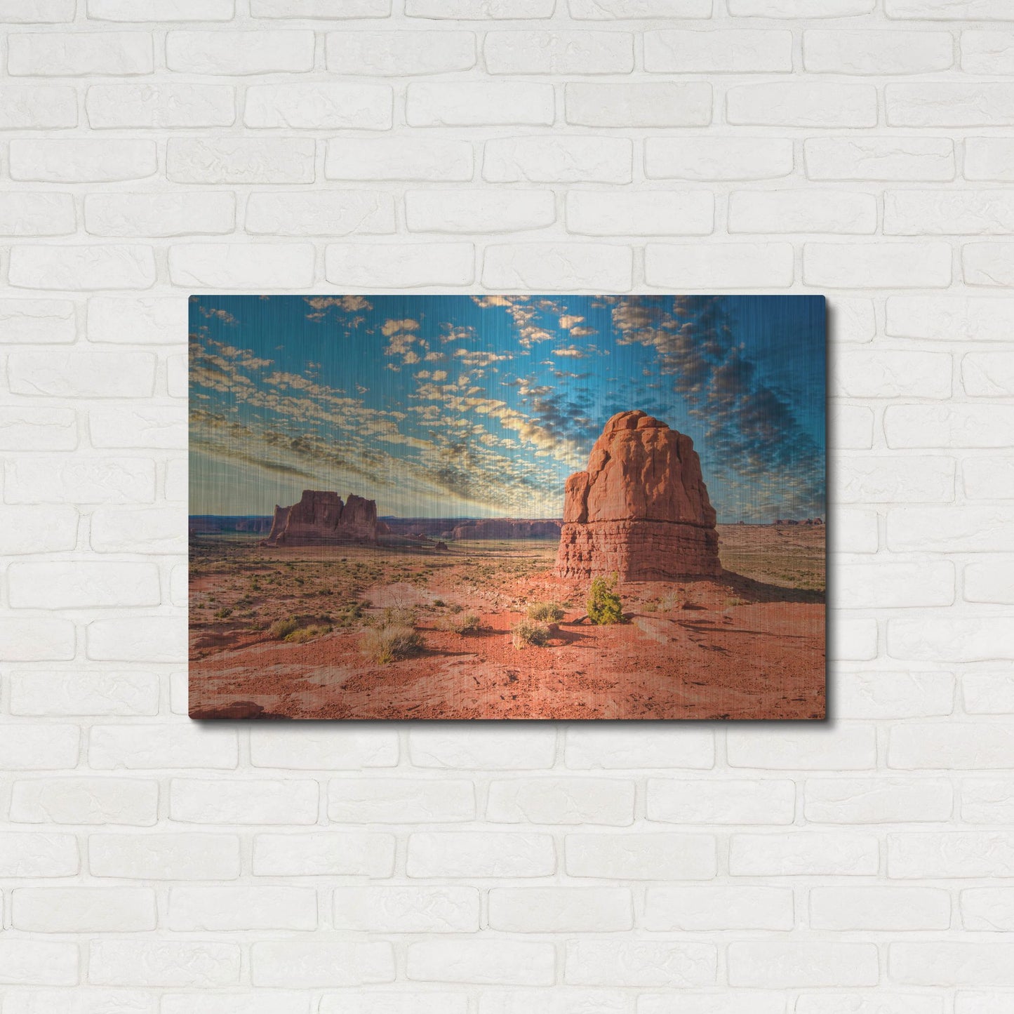 Luxe Metal Art 'Natural Stone Sculpture' by Mark A Paulda, Metal Wall Art,36x24