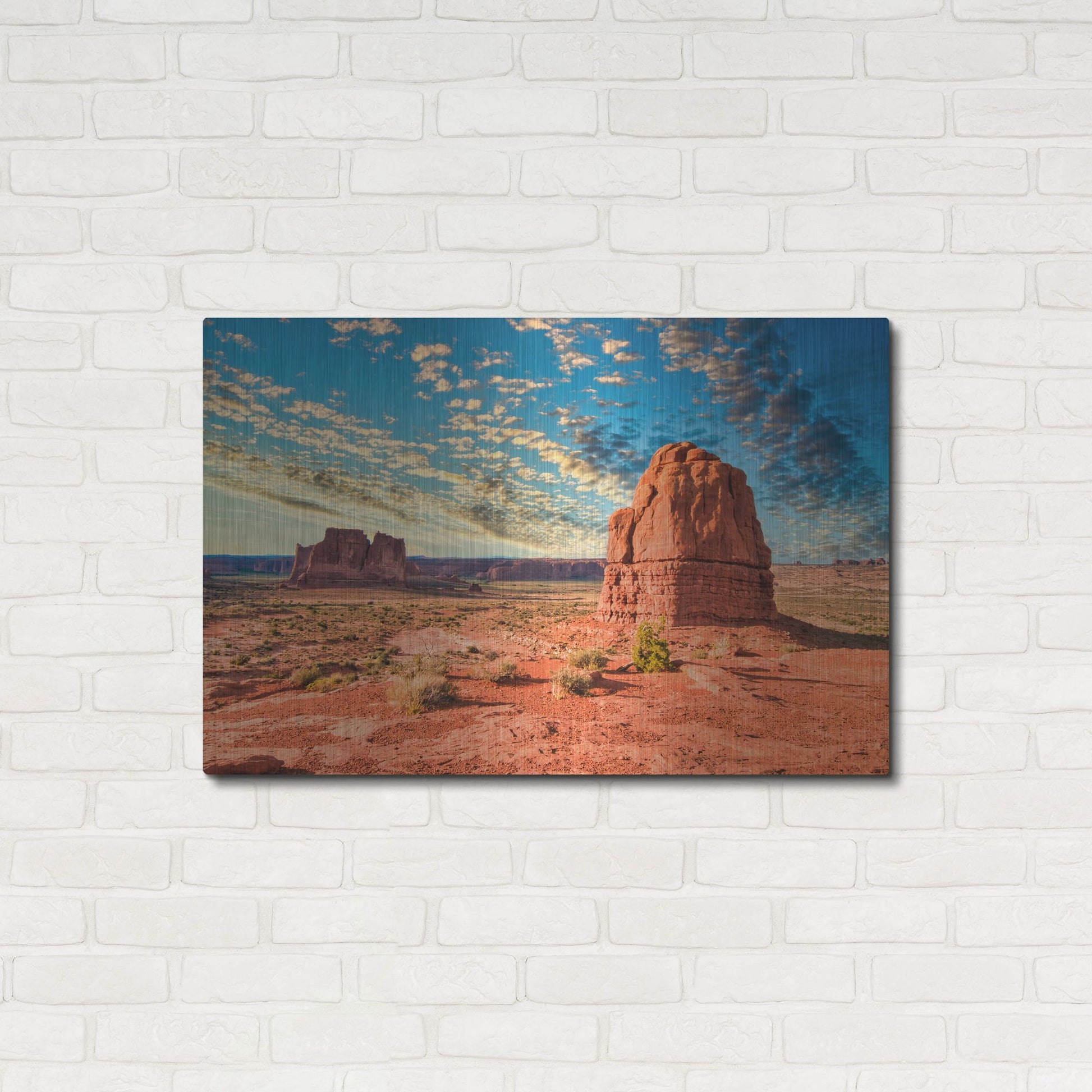 Luxe Metal Art 'Natural Stone Sculpture' by Mark A Paulda, Metal Wall Art,36x24