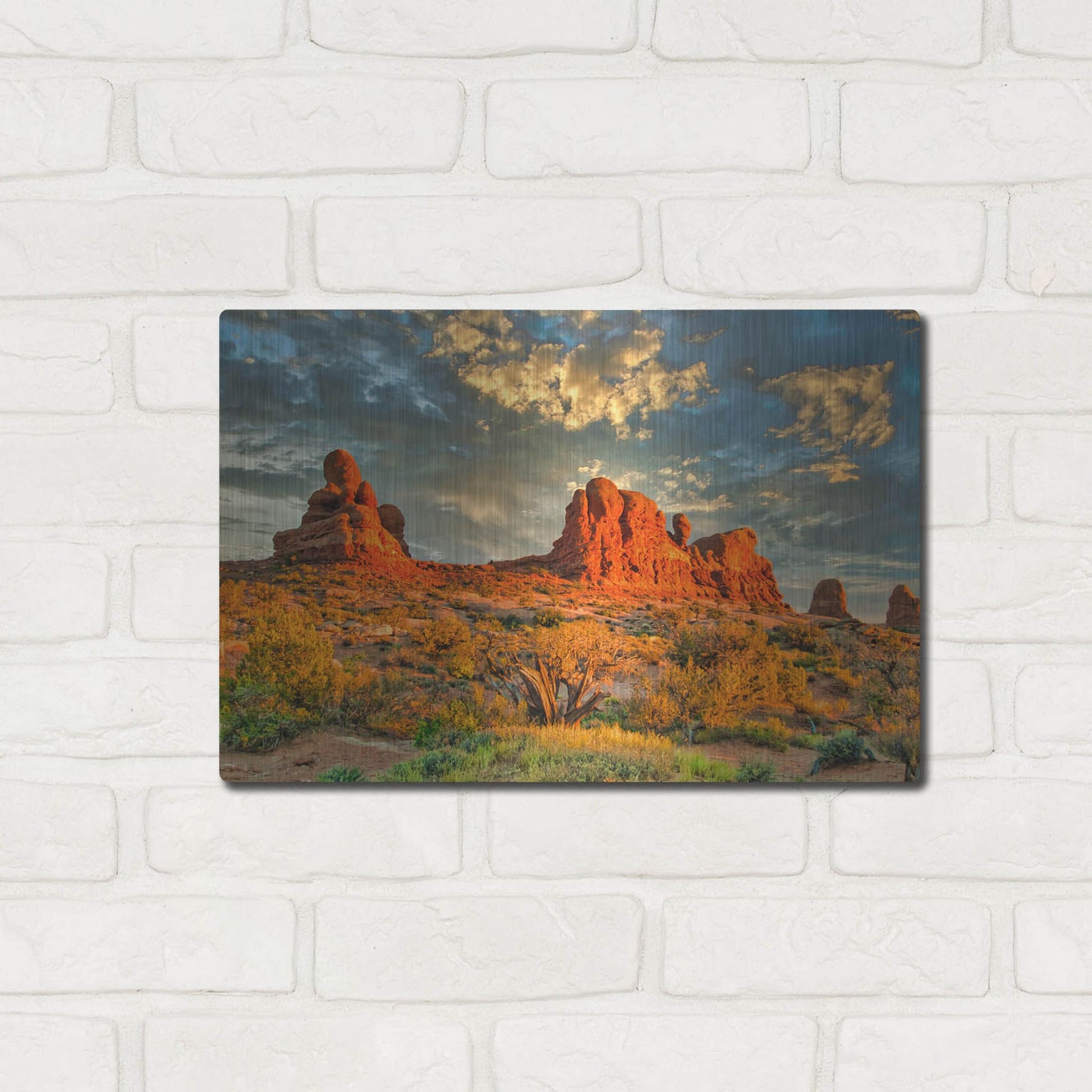 Luxe Metal Art 'Southern Utah Late Afternoon' by Mark A Paulda, Metal Wall Art,16x12