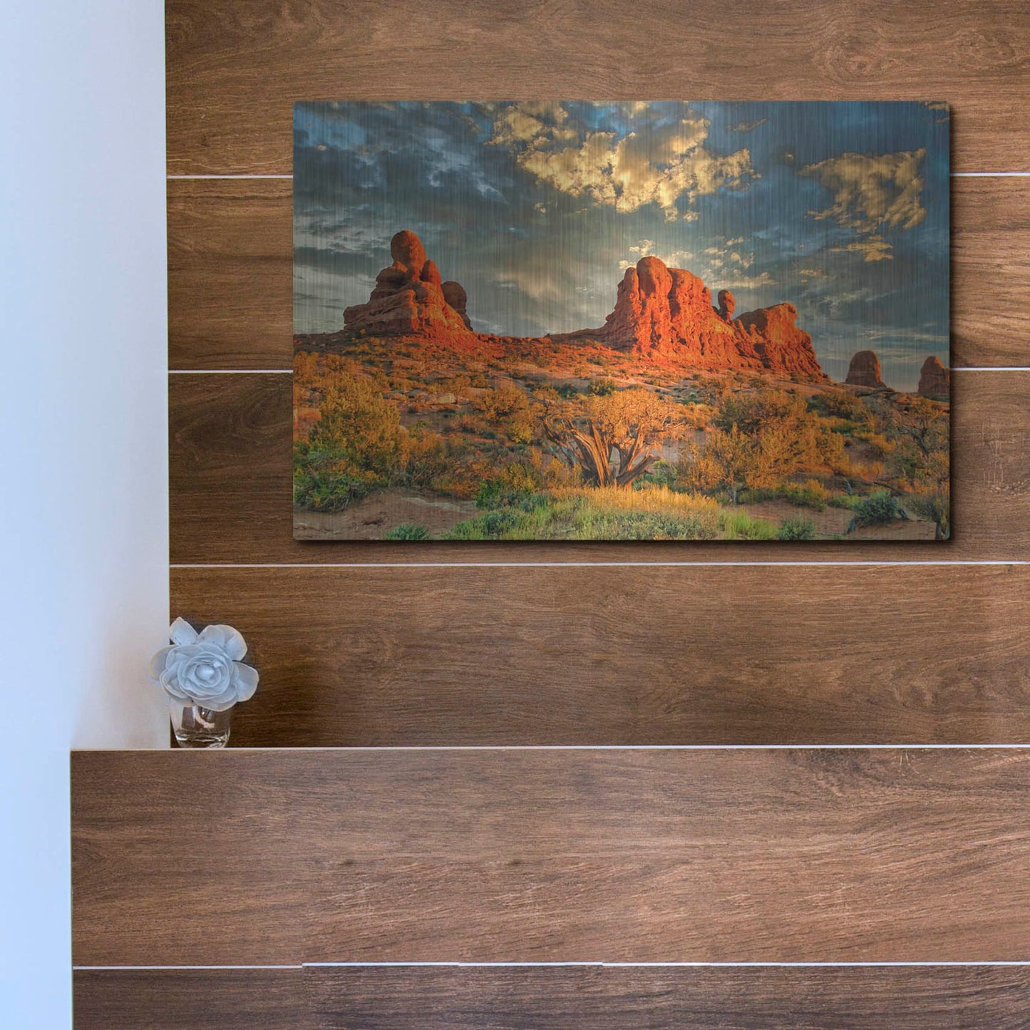 Luxe Metal Art 'Southern Utah Late Afternoon' by Mark A Paulda, Metal Wall Art,16x12