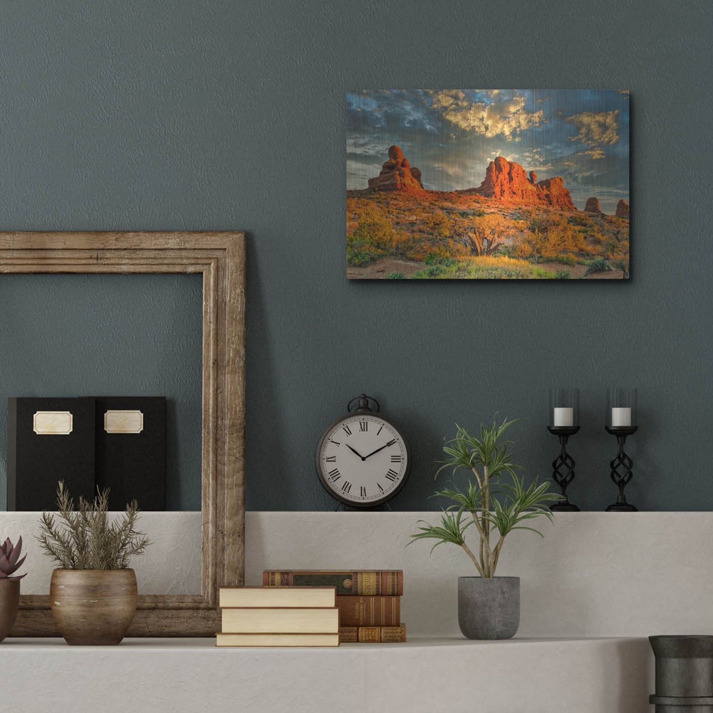 Luxe Metal Art 'Southern Utah Late Afternoon' by Mark A Paulda, Metal Wall Art,16x12