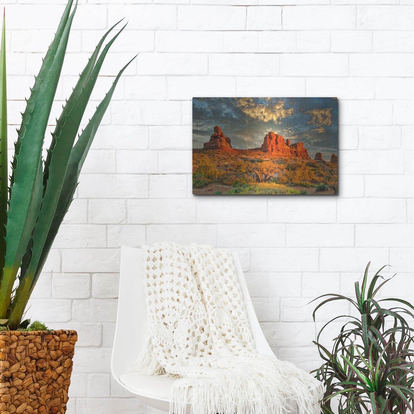 Luxe Metal Art 'Southern Utah Late Afternoon' by Mark A Paulda, Metal Wall Art,16x12
