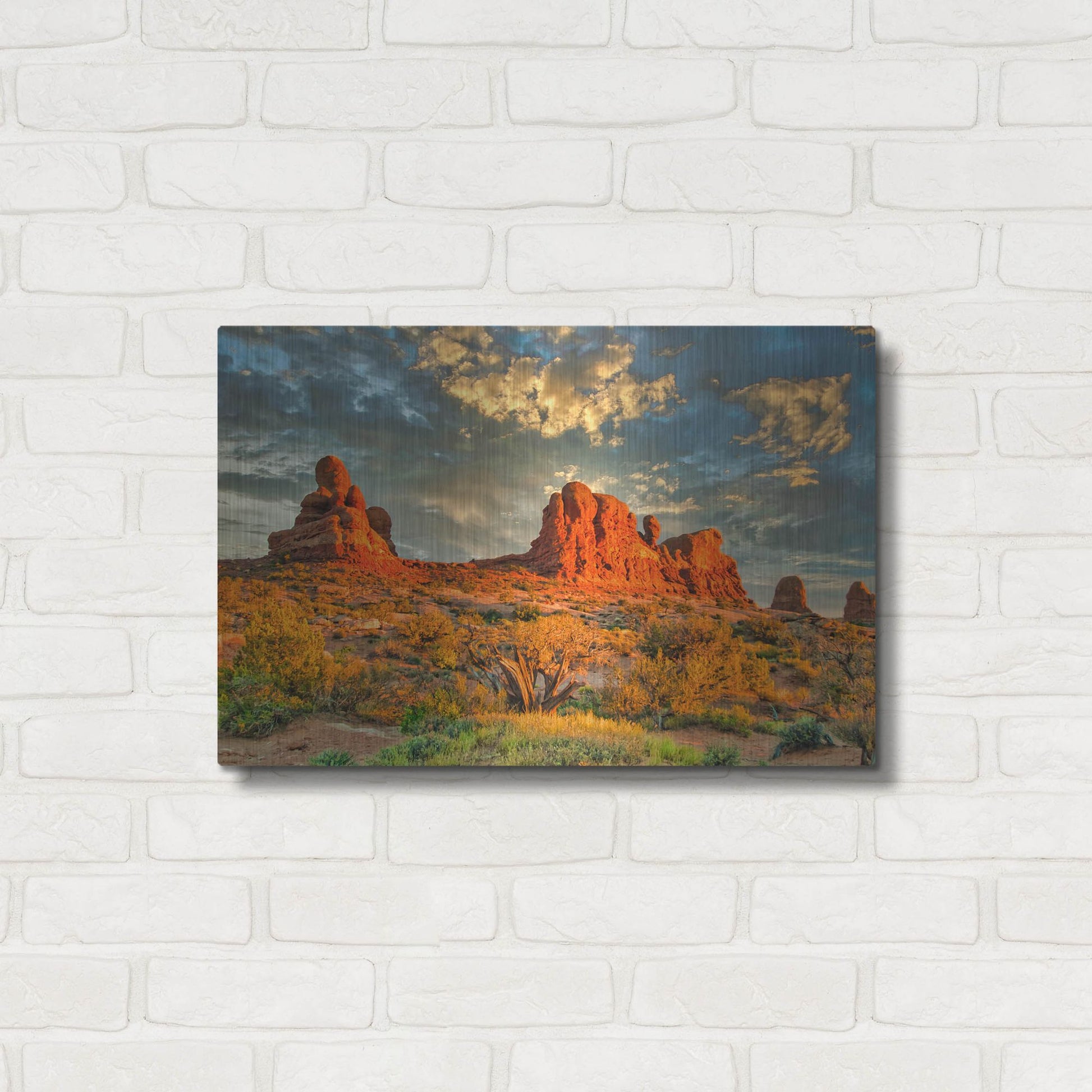 Luxe Metal Art 'Southern Utah Late Afternoon' by Mark A Paulda, Metal Wall Art,24x16