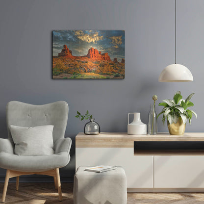 Luxe Metal Art 'Southern Utah Late Afternoon' by Mark A Paulda, Metal Wall Art,24x16