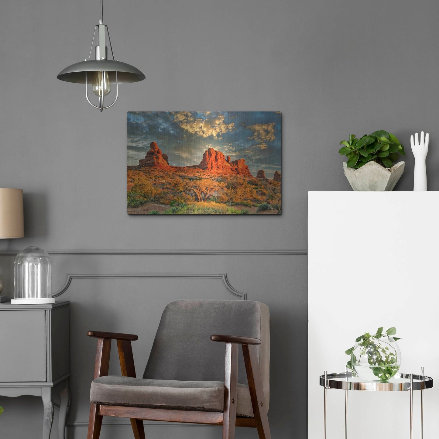 Luxe Metal Art 'Southern Utah Late Afternoon' by Mark A Paulda, Metal Wall Art,24x16
