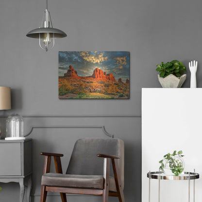 Luxe Metal Art 'Southern Utah Late Afternoon' by Mark A Paulda, Metal Wall Art,24x16