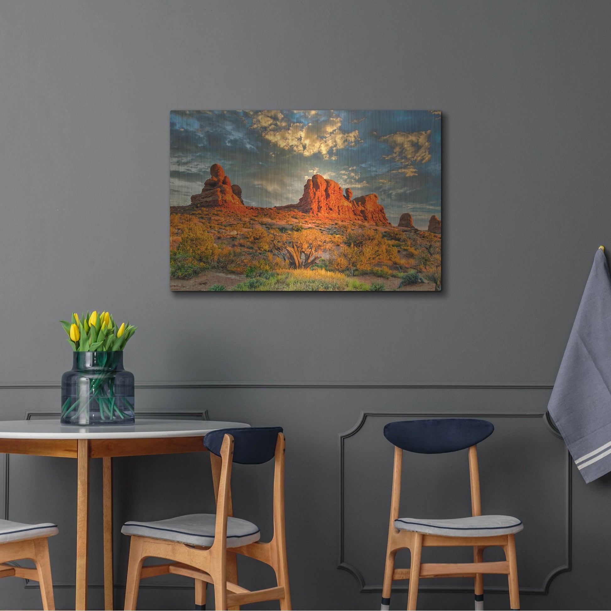 Luxe Metal Art 'Southern Utah Late Afternoon' by Mark A Paulda, Metal Wall Art,36x24